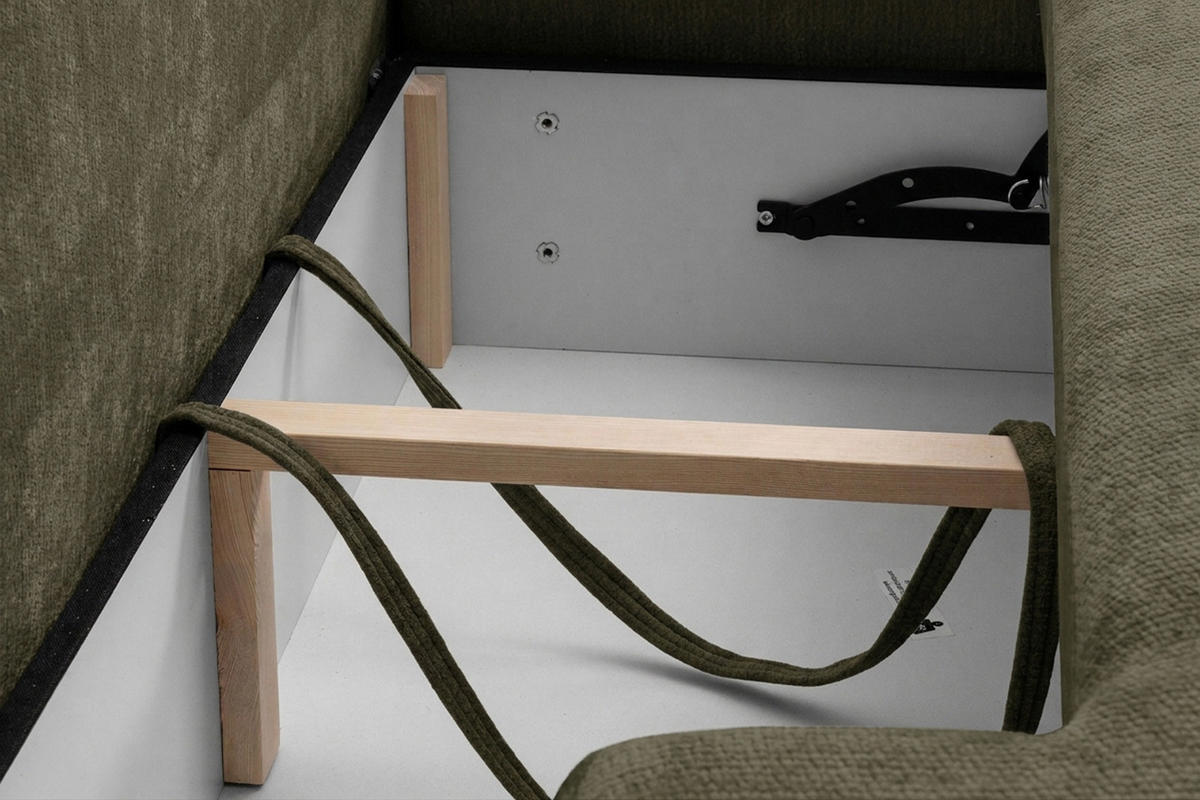 ECKSOFA Mit Schlaffunktion Und Bettkasten, Velvet-Stoff Vena, Olive, Rechts, HELA I - Olivgrün, Holz (302/184cm) - Kaiser Möbel