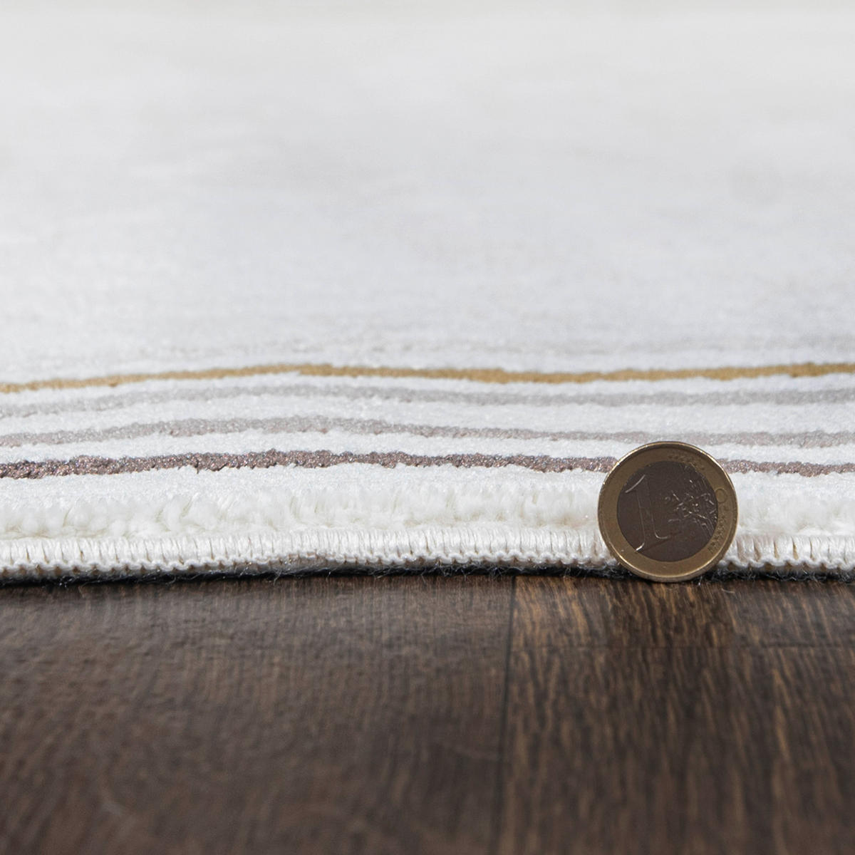 TEPPICH Beige Abstrakt - Kurzflor Unregelmäßig Unregelmäßige Form - Weiß Ecru Creme - 140 x 200 cm - Champagner, Textil (140/200cm) - Mazovia