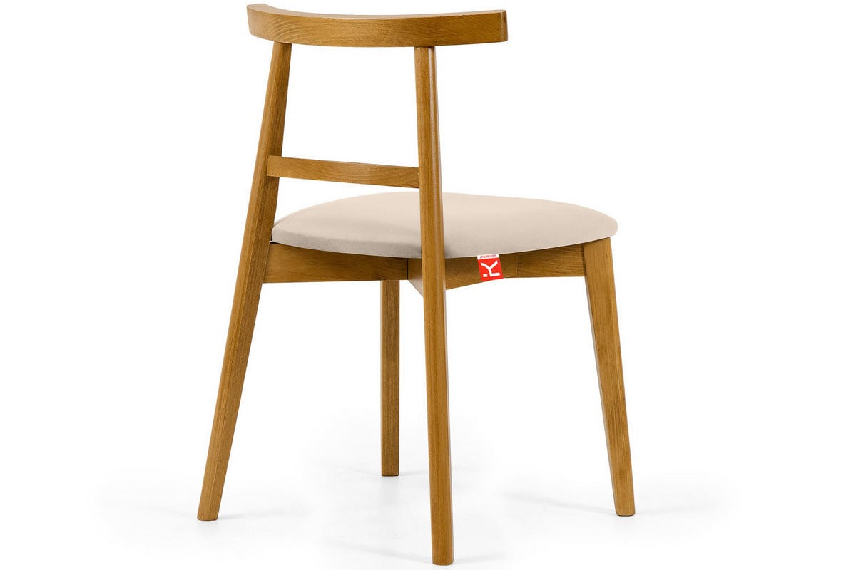 ESSTISCHSTÜHLE LILIO 2 St Vintage, Creme / hell Eiche - Hellbraun/Eichefarben, Holz/Textil (47/76/45cm) - KONSIMO®