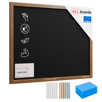 KREIDETAFEL mit Holzrahmen 100x80cm - Braun, Holz (100/80/2cm) - ALLboards