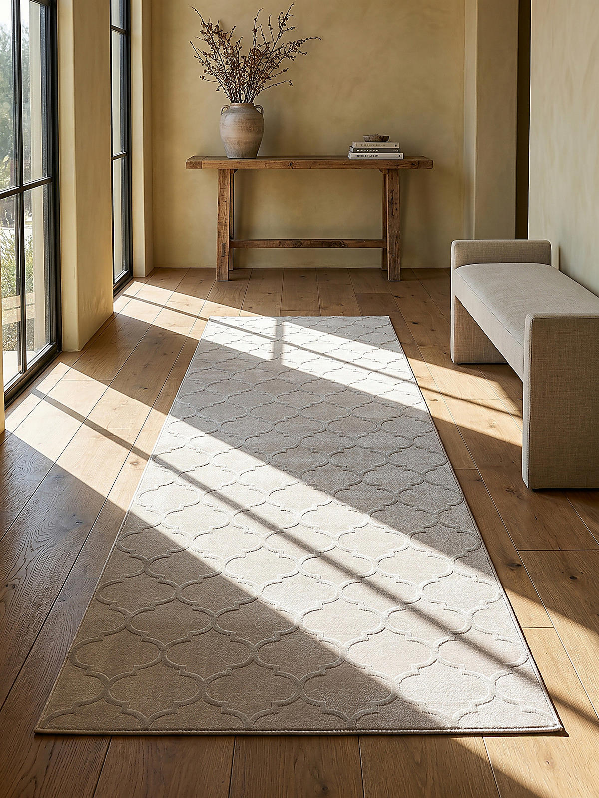 TEPPICHLÄUFER Orientalisch ERESMA Polyester Beige 80 x 150 cm - Beige, Textil (80/150cm) - KADIMA DESIGN