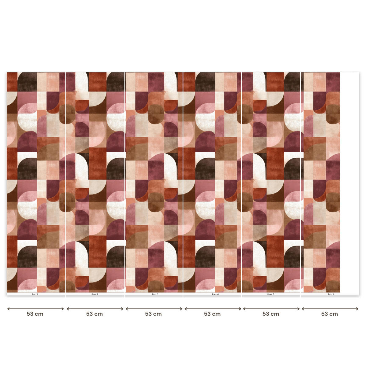 TAPETE - Geometrie - Modern - Retro - 350x220 cm - Multicolor, Papier (350/220cm) - OnlyWow