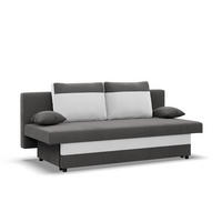 SOFA 3-SITZER MIT SCHLAFFUNKTION NOLA Grau/Weiß - Weiß/Grau, Textil (86/85/191cm) - Mebligo