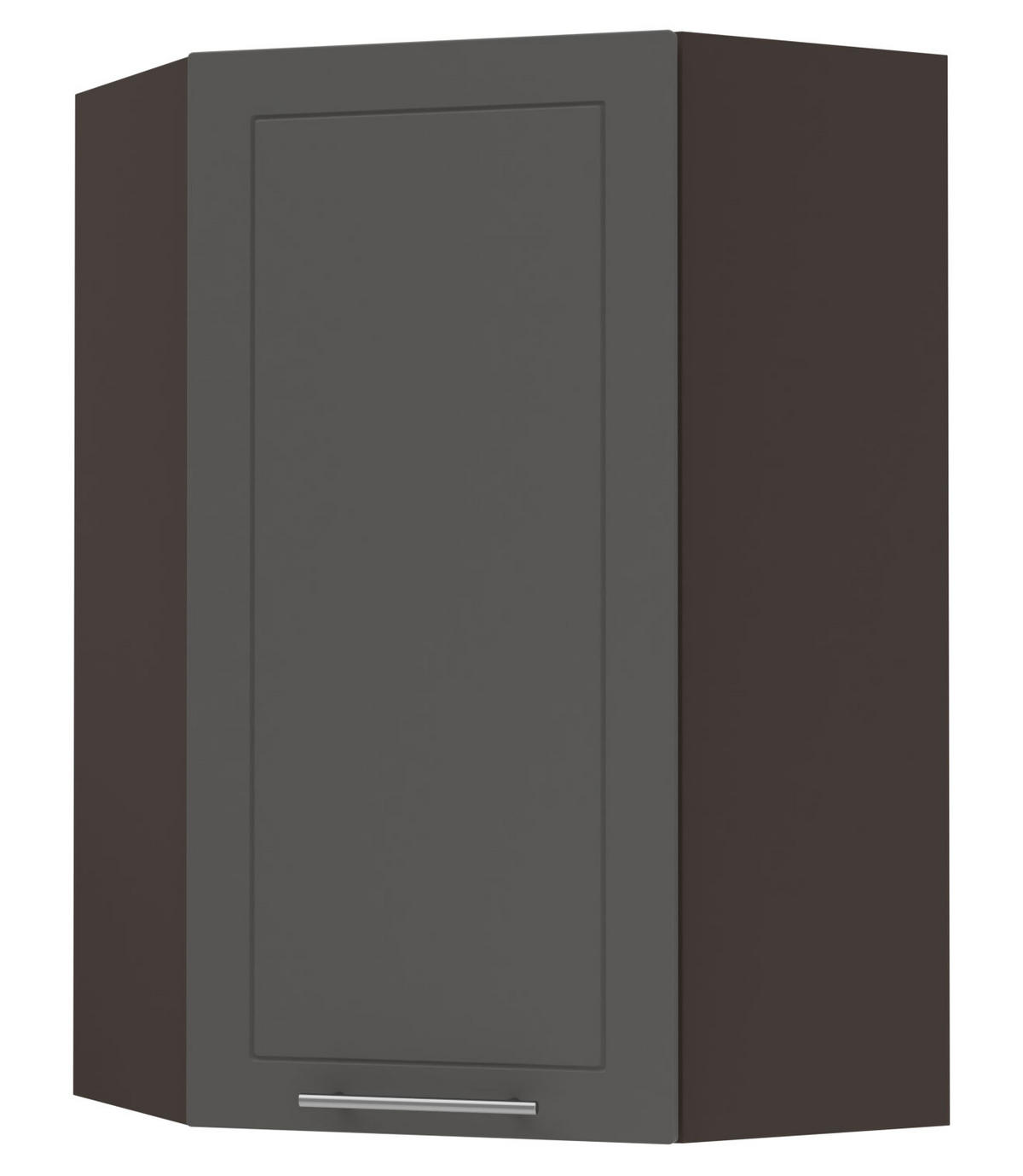 KÜCHENHÄNGESCHRANK Kvantum W4/10/60 Graphit Matt / Lava Matt 60 / 60 / 96cm - Dunkelgrau/Graphitfarben, Holz/Holzwerkstoff (60/96/60cm) - Feldmann-Wohnen