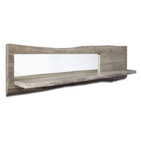 WANDREGAL Akazie 165x22x38 grau lackiert PURE ACACIA #906 - Grau, Holz (165/38/22cm) - Massivmoebel24