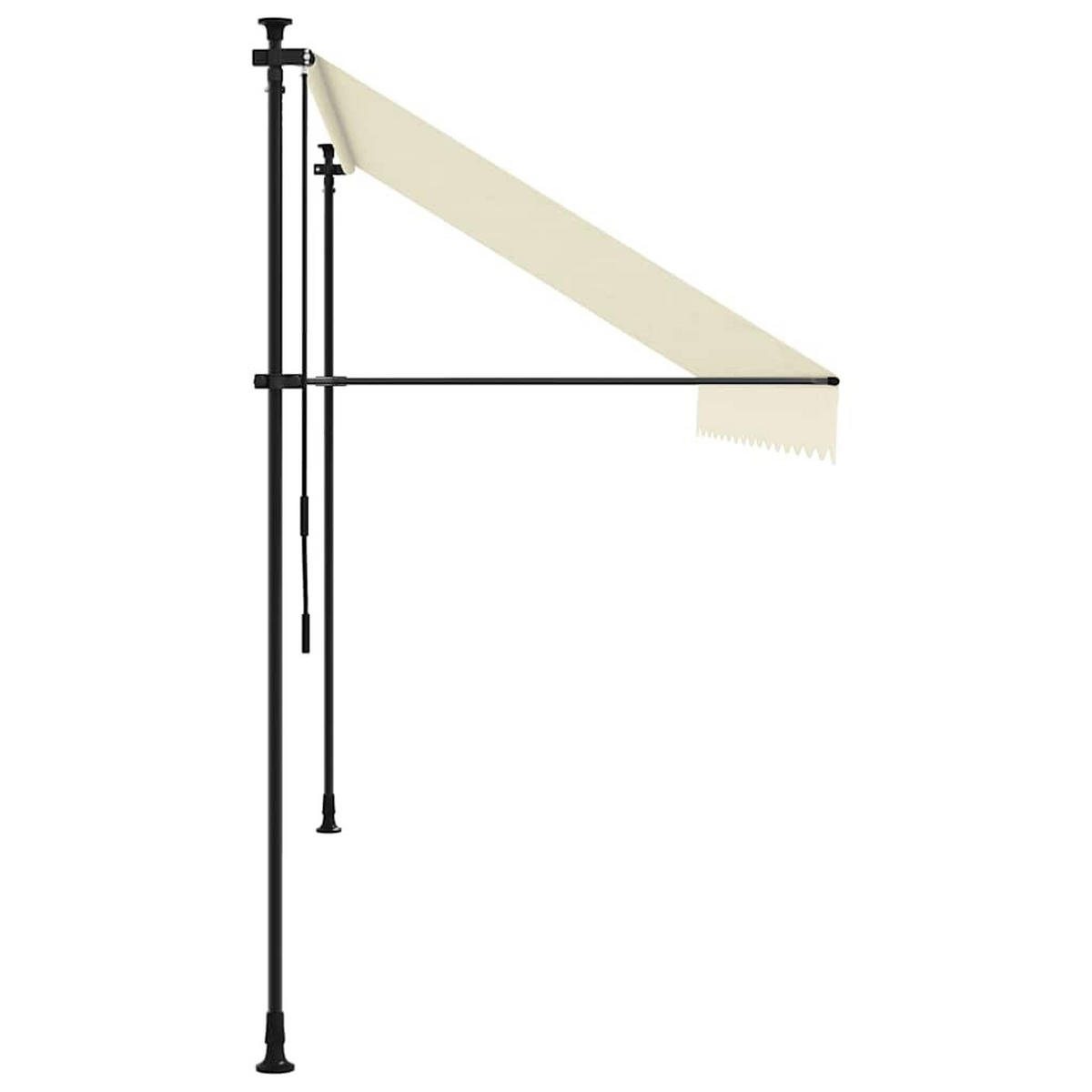 MARKISE Einziehbar Creme 350/150 Cm Stoff Und Stahl - Creme, Textil (150/300/350cm) - vidaXL