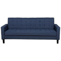 3-SITZER-SCHLAFSOFA Polsterbezug Dunkelblau Vehkoo - Dunkelblau, Textil (200/86/77cm) - Beliani