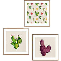 POSTER Set Mit 3 Kaktus 15X15cm Rahmenlos - Klar, Papier (15/5/15cm) - Nacnic