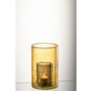 KERZENHALTER DUBBEL - Glas - Gelb - S - Gelb, Glas (12.5/20.5cm) - J-Line