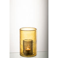 KERZENHALTER DUBBEL - Glas - Gelb - S - Gelb, Glas (12.5/20.5cm) - J-Line