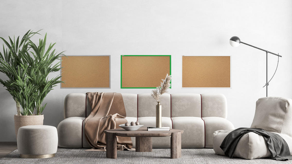 PINNWAND mit blauem Naturholzrahmen 90x60cm - Blau, Holz (90/60/1.5cm) - ALLboards