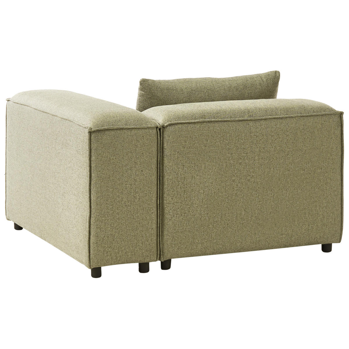 ECKMODUL Stoff Olivgrün symmetrisch Brande - Olivgrün, Textil (123/70/121cm) - Beliani