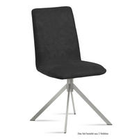 ESSZIMMERSTUHL (2er-Set) Dorice 47x92x60 Edelstahl/Anthrazit - Edelstahlfarben/Anthrazit, Kunststoff (60/92/47cm) - 58aufmkessel