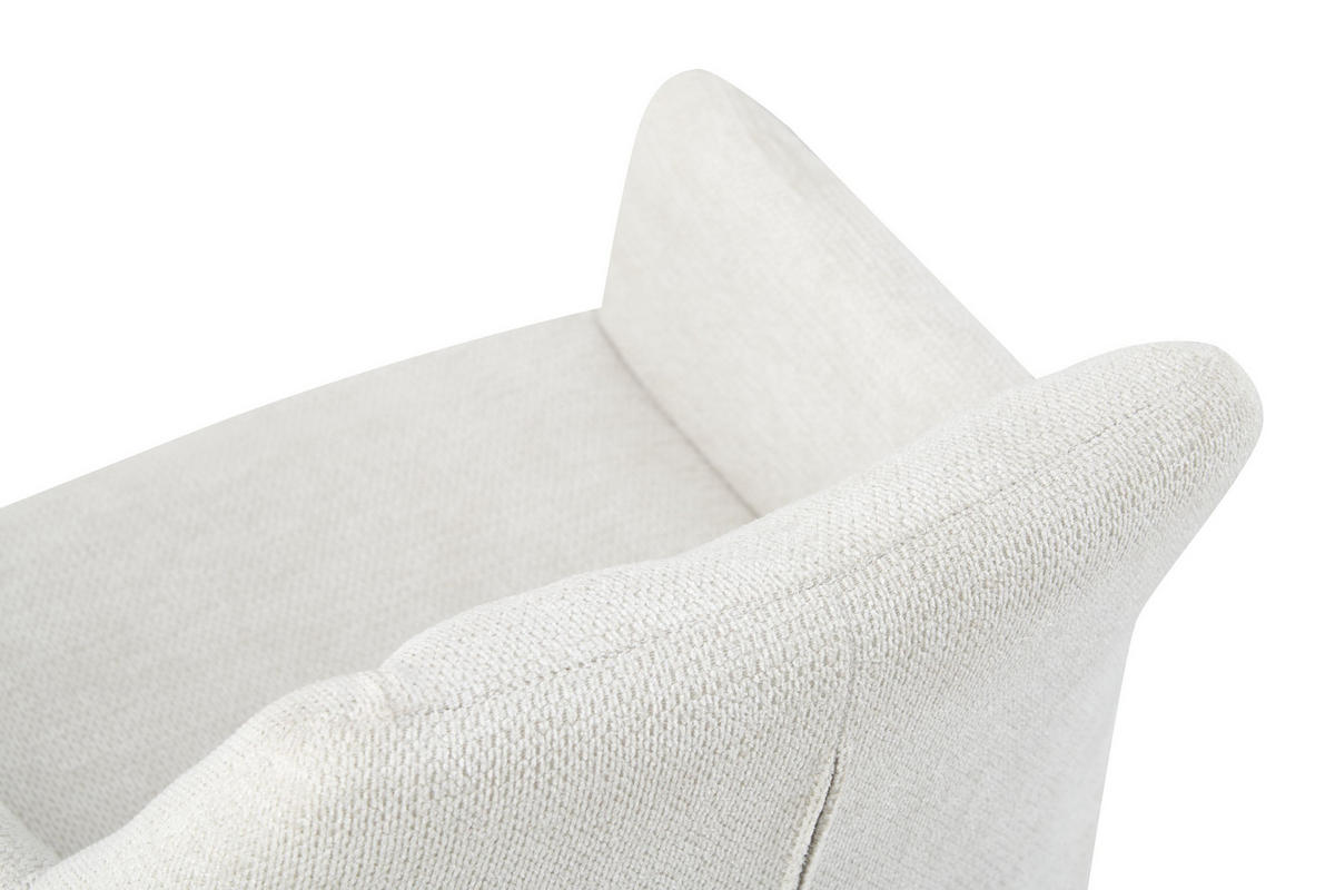 ARMLEHNENSTUHL Bella creme 2er Set - Creme/Schwarz, Textil/Metall (55/82/62cm) - Xonox