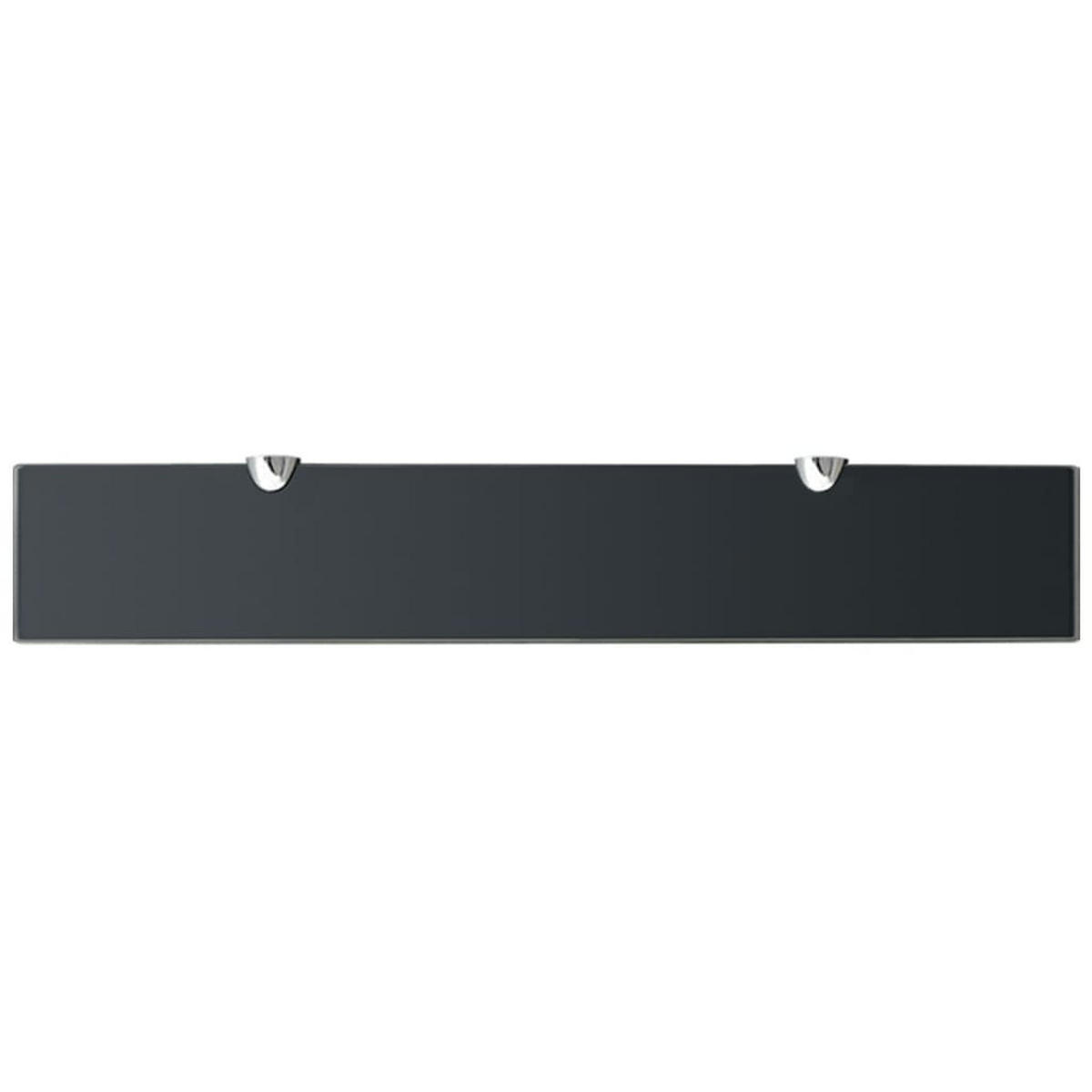 SCHWEBEREGAL Glas 60x10 cm 8 mm - Schwarz, Glas (60/0.8/10cm) - furnicato