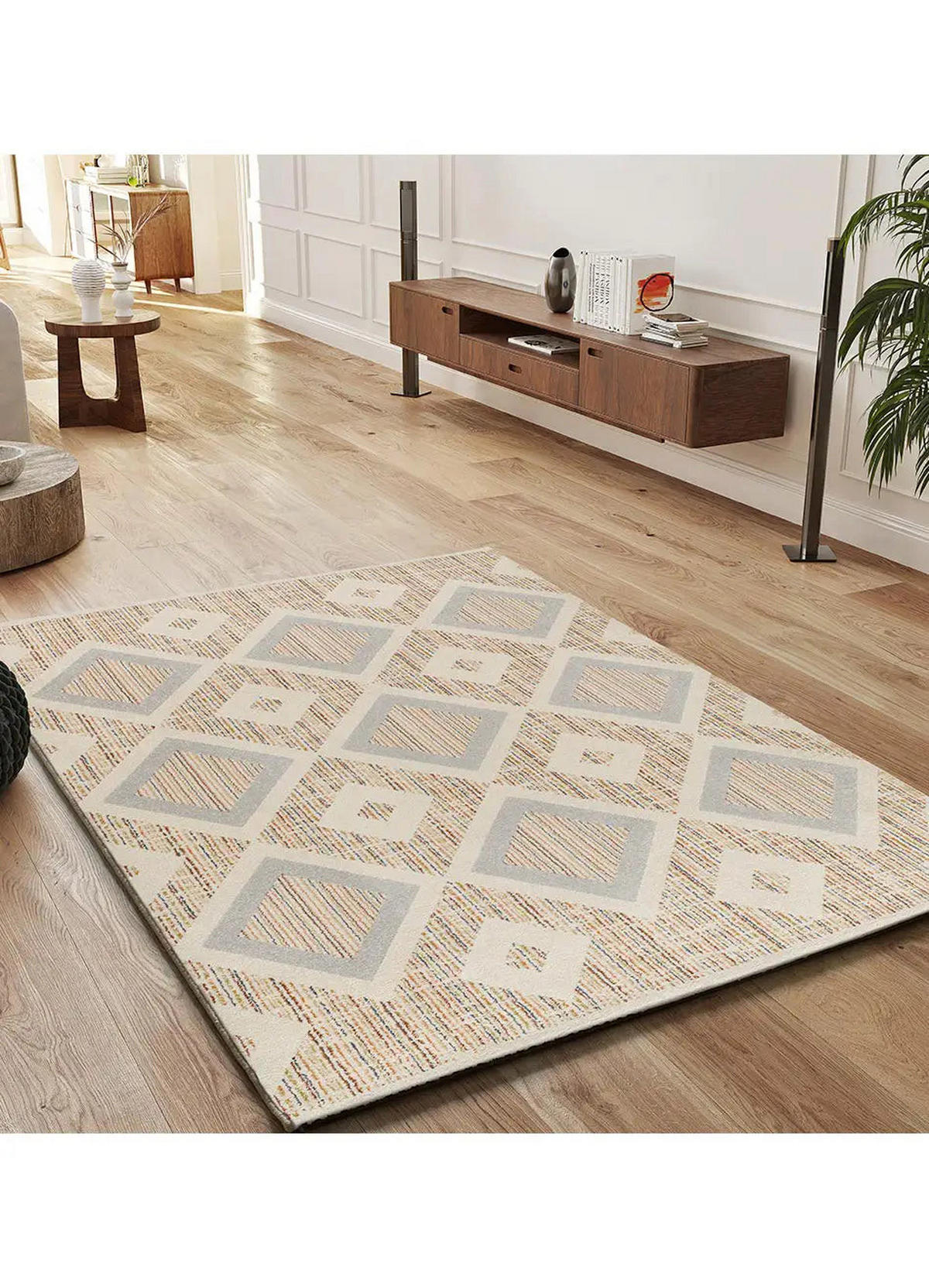 WEBTEPPICH Mehrfarbig Siroco 160/230 cm - Beige/Multicolor, Naturmaterialien/Textil (160/230cm) - Atticgo