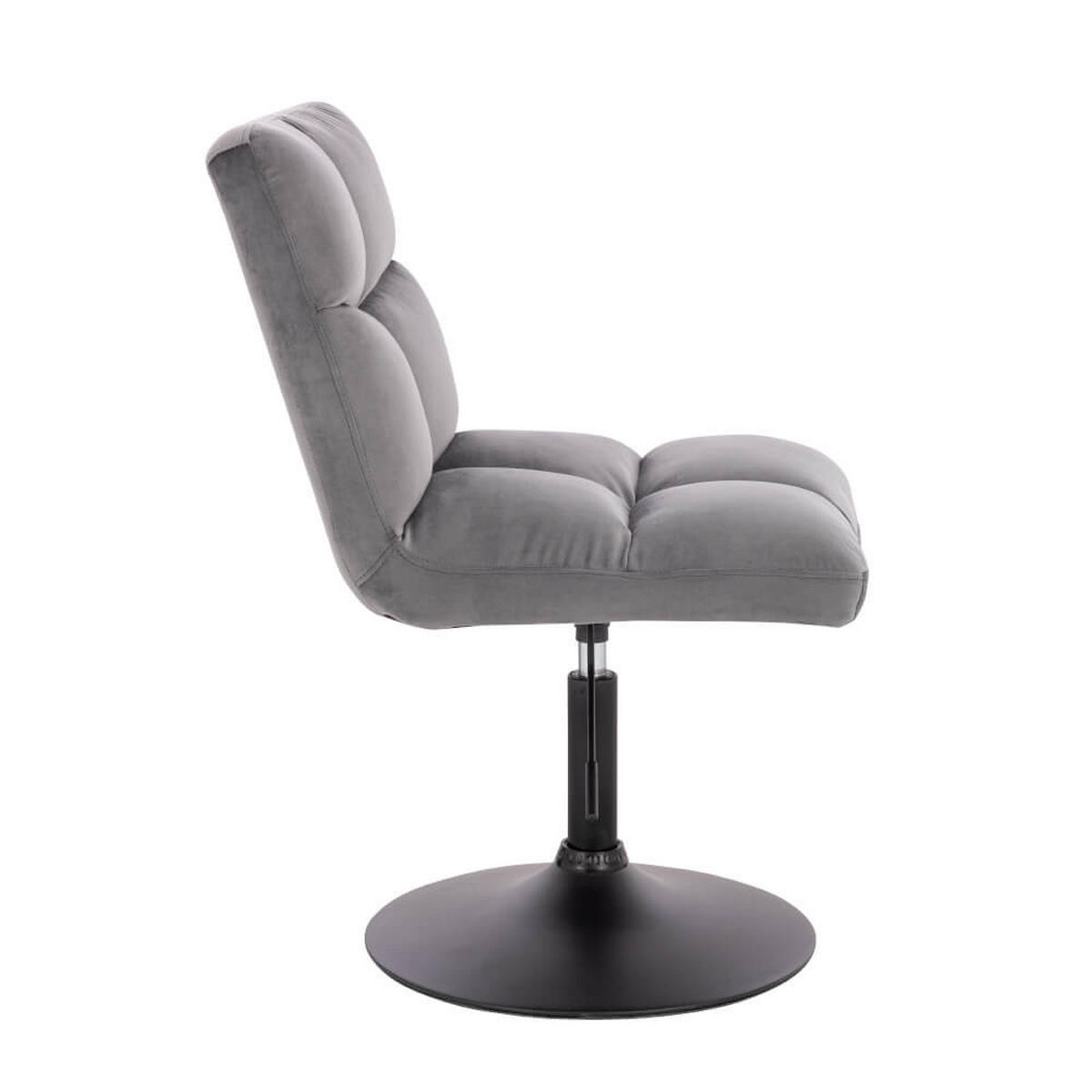 BARHOCKER höhenverstellbar 4er Set ACE - Samt Hellgrau - Hellgrau, Textil/Metall (47/81/63cm) - Home Deluxe