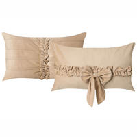 DEKOKISSEN 2er-Set Beige 30/50 cm Belle - Beige, Textil (50/30cm) - Beliani