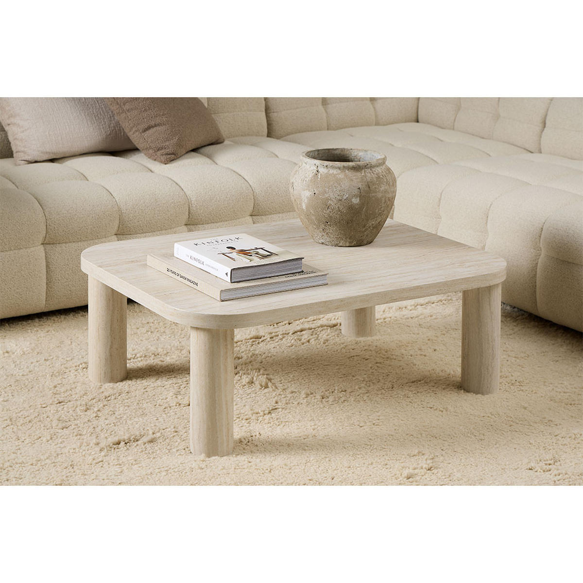 COUCHTISCH, Solano, Beige, MDF, 100 x 75 x 36 cm - Beige, Holzwerkstoff (75/100/36cm) - ebuy24