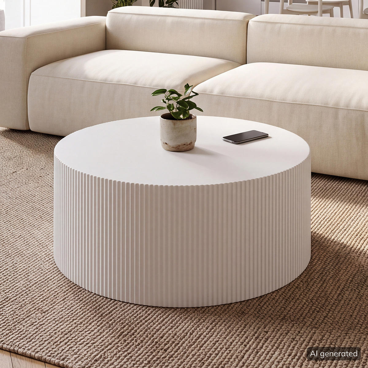 COUCHTISCH - Weiß - Weiß, Holzwerkstoff (80/80/35cm) - home24