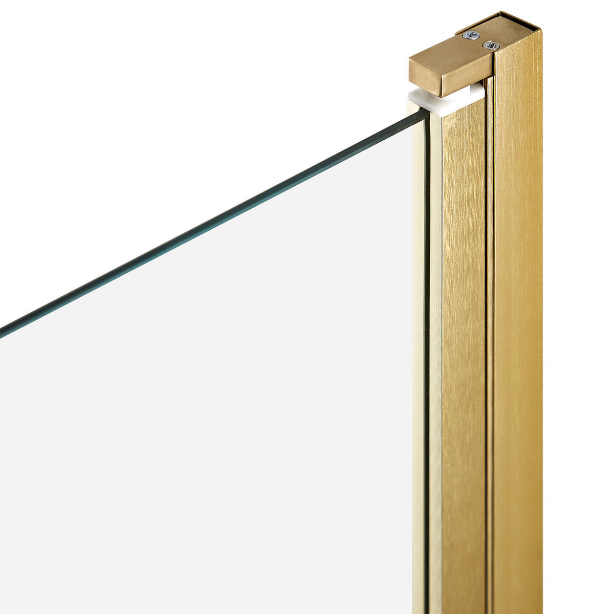 NÁSTAVEC NA VANU 140/70 cm Zlatý Lapan - průhledná, sklo (70/140cm) - Beliani