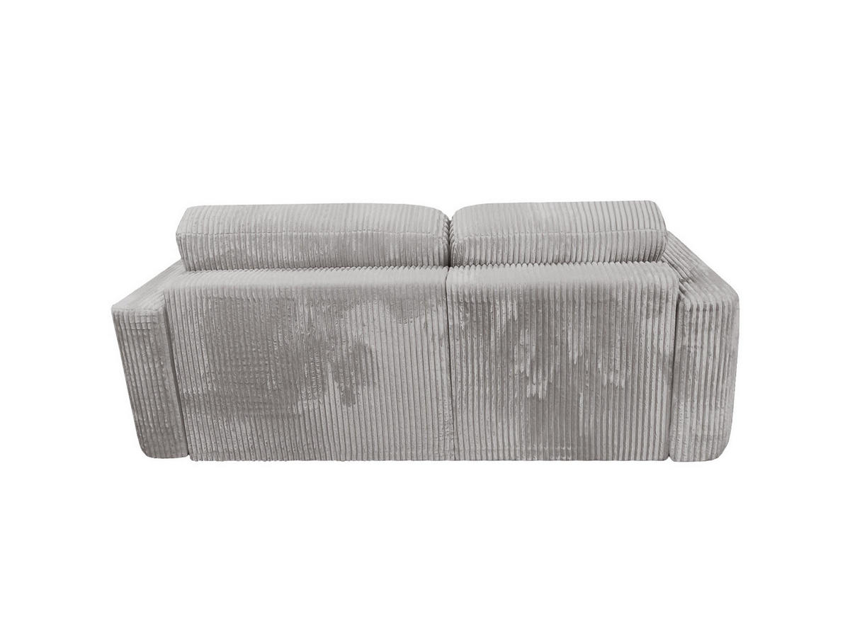ECKSOFA Luna L links Hellgrau aus Cord - Hellgrau, Textil (271/195cm) - KS Home Concept
