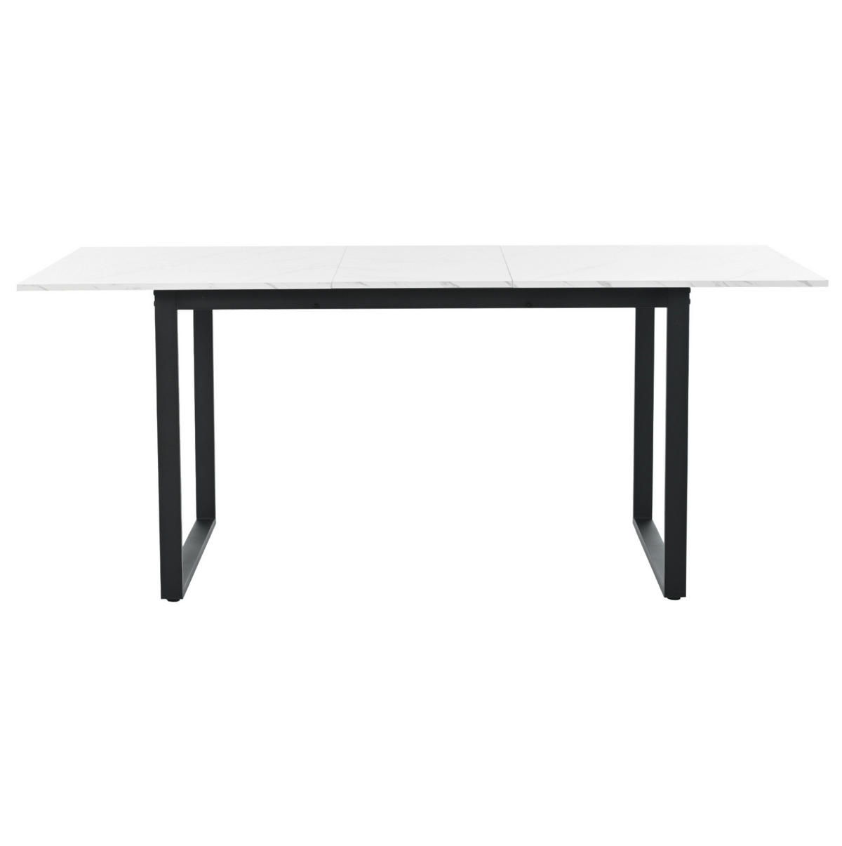 ESSTISCH aus MDF 140/180x80x75 cm Weiß mit Metallgestell, ausziehbar und mit Marmoroptik - Weiß, Holzwerkstoff (180/80/75cm) - Modfu