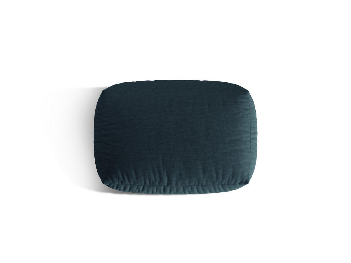 POUF Martina aus strukturiertem Stoff jeansblau - Blau, Textil (65/44/95cm) - Micadoni