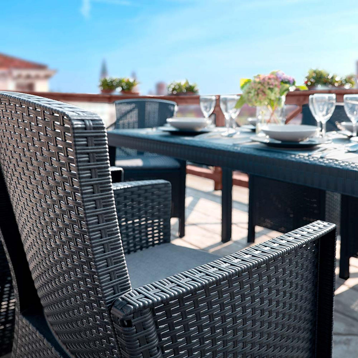 SESSEL Poltrona 2er Set Lido Gastro inkl. Sitzkissen - Schwarz, Textil (47/88/60cm) - BICA