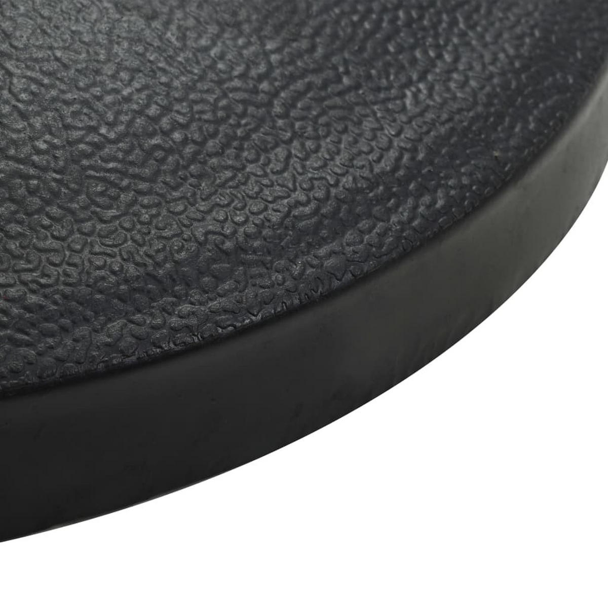 SONNENSCHIRMFUSS Halbrund 9 Kg Schwarz Polyharz - Schwarz, Kunststoff (50/50cm) - vidaXL