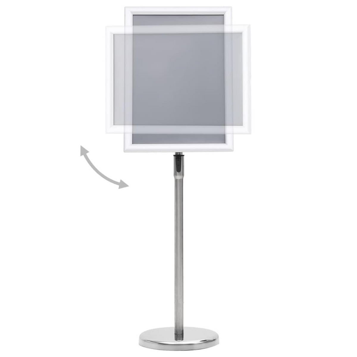 A3-PLAKATSTÄNDER Silbern Aluminiumlegierung - Silberfarben, Metall (25/108/25cm) - vidaXL