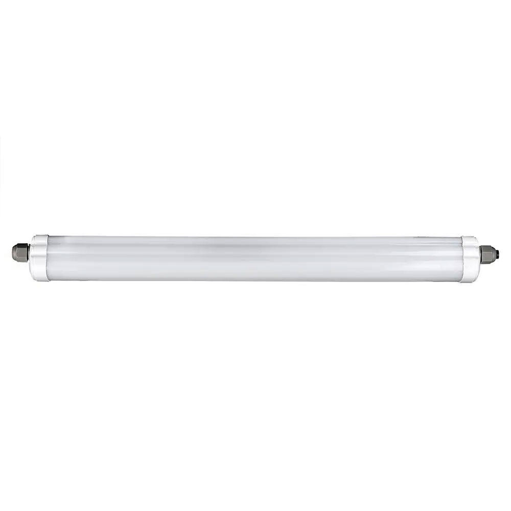 LED DECKENLEUCHTE Wannenleuchte Weiß - Grau, Kunststoff (120/6.5/5.8cm)