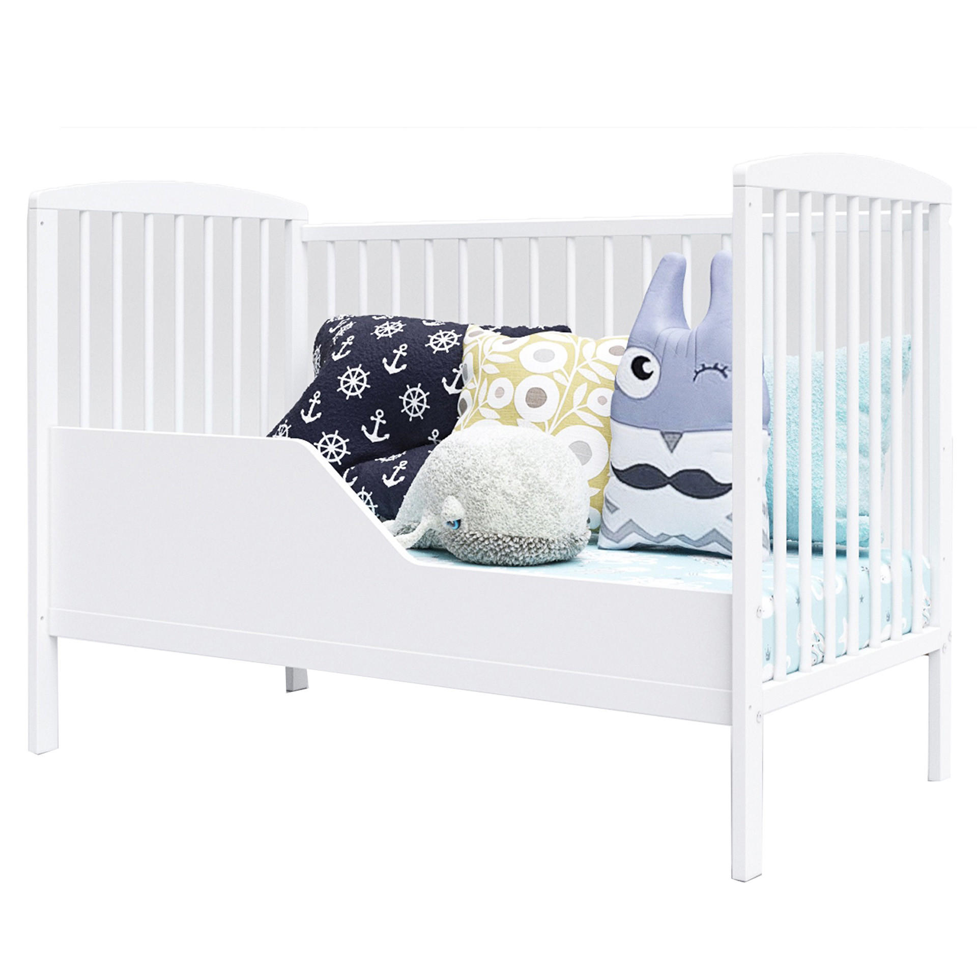 BABYBETT Nina, Mitwachsendes, Weiß - Weiß, Holz (60/120cm) - Premiers Moments