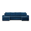 U-SOFA MIT SCHLAFFUNKTION FORESTA, Cord - Dunkelblau - Dunkelblau, Textil (302/89/159cm)