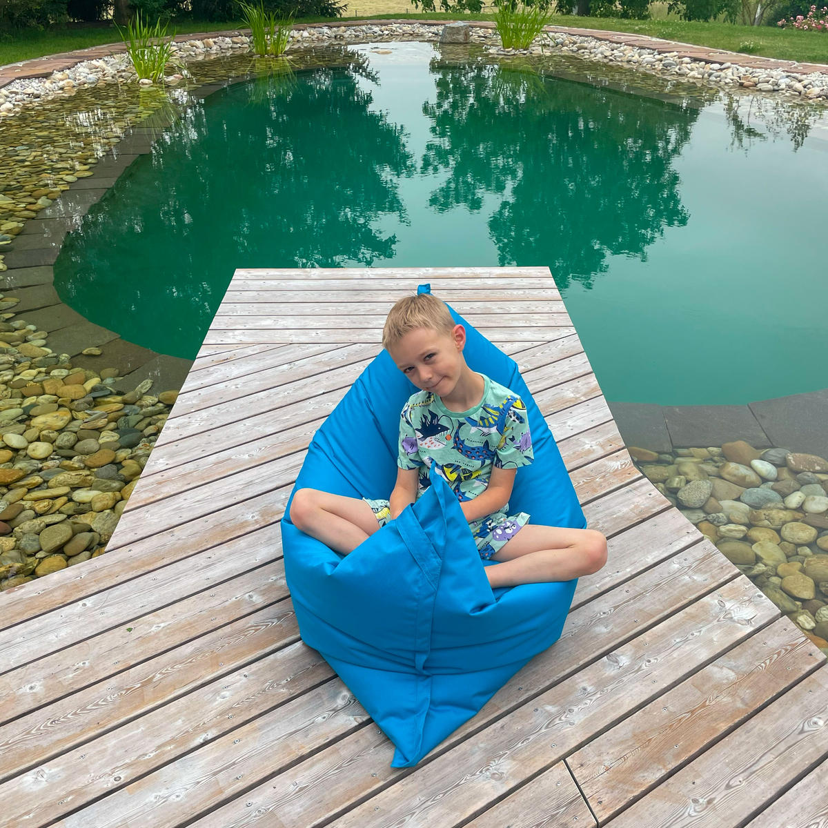 KINDER-SITZSACK Caree Kids blau für Indoor und Outdoor - Blau, Textil (140/100/30cm) - Bruni