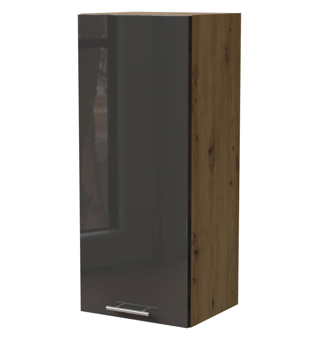 Feldmann-Wohnen Küchenhängeschrank Graphit, Eiche Artisan 40x96x32.5 cm