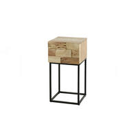 NACHTTISCH MILLA Holz Akazie - Braun, Holz (30/60/30cm) - KAWOLA