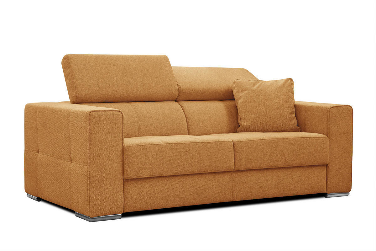 SOFA QUARTZ 3-Sitzer, orange - Orange, Holzwerkstoff/Textil (202/80/102cm) - Courtois Laville