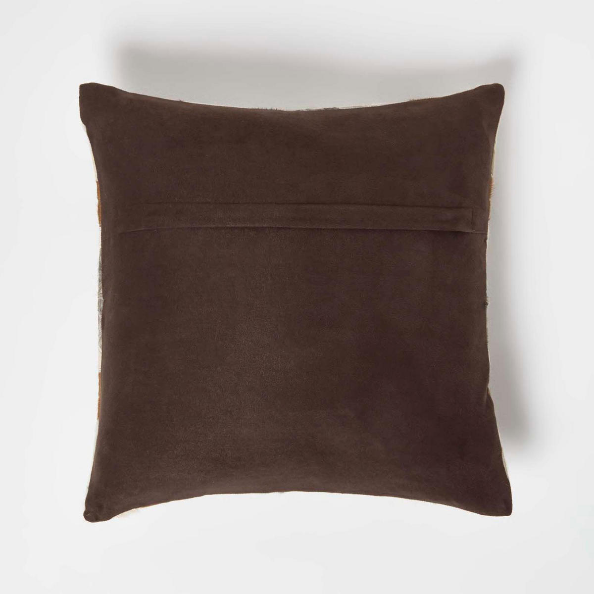 PATCHWORK-KISSEN Fell & Leder 45/45 cm Ethno-Muster - Multicolor, Leder/Textil (45/45cm) - Homescapes