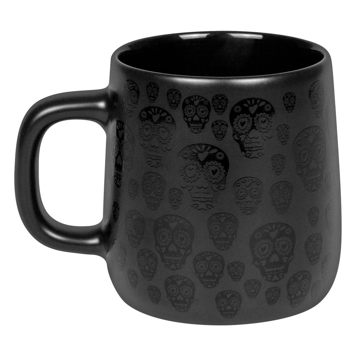 KAFFEEBECHER Calavera Mexicanas Black - Naturfarben, Keramik (0.4L) - Könitz