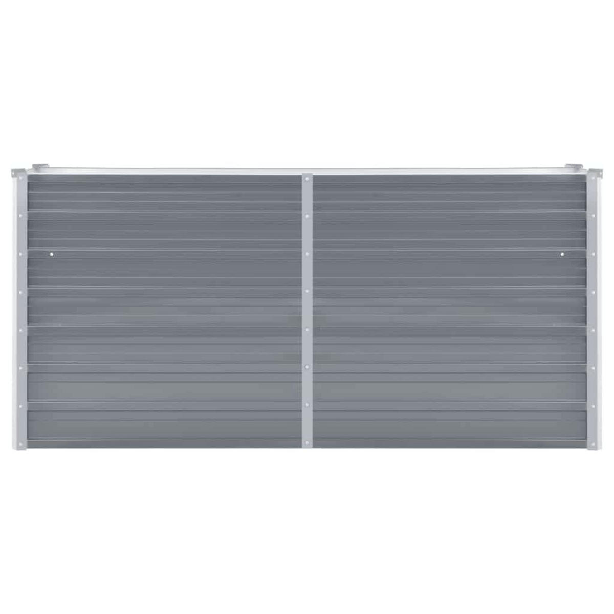 HOCHBEET für Garten OSKAR Grau 160x40x77 cm Metall - Grau, Metall (160/77/40cm) - DELUKE