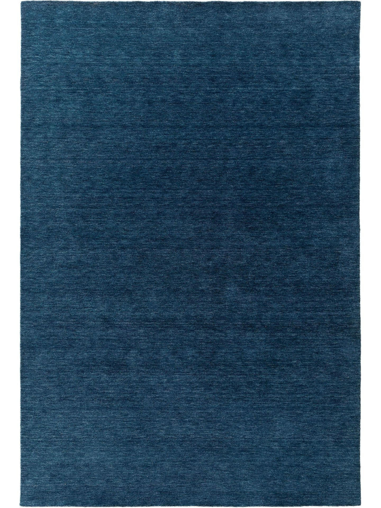 TEPPICH Wollteppich Jamal Blau - Blau, Textil (300/1cm) - KUNSTLOFT
