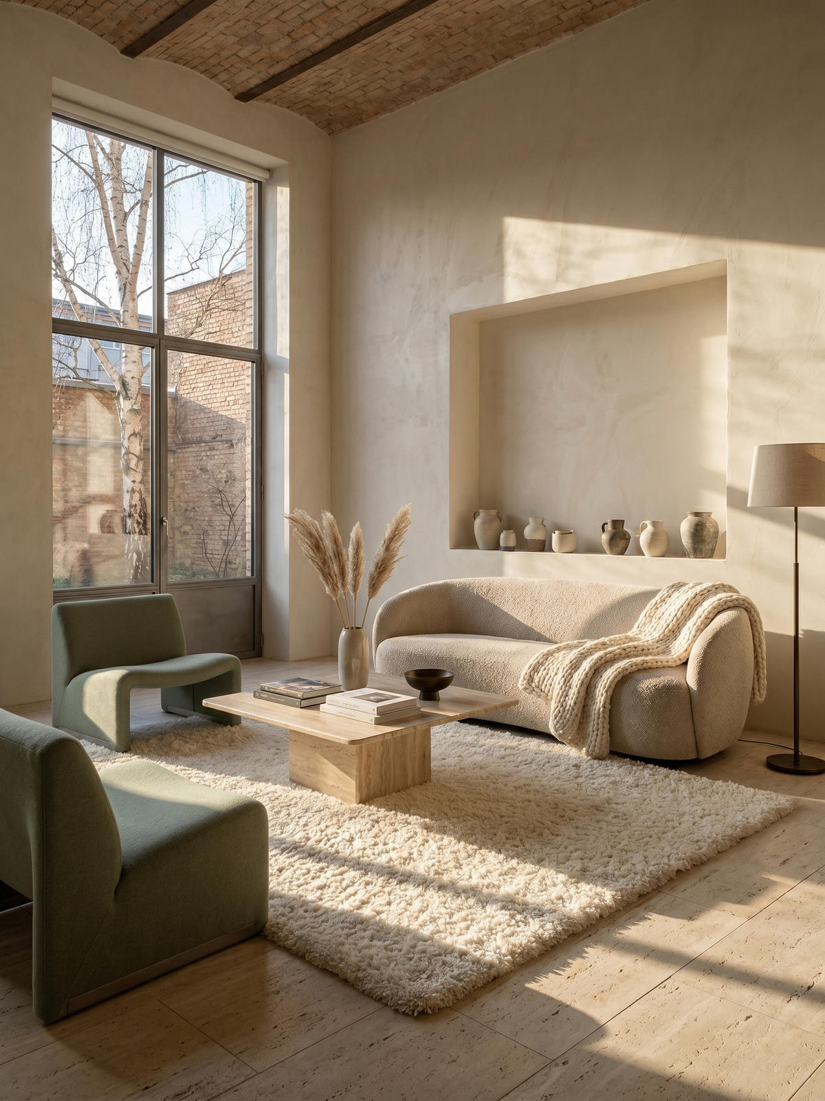 TEPPICH Waschbar Shaggy Uni Kuschelig Schlafzimmer Strapazierfähig Creme 300x400 cm OEKO-TEX – RHEIN - Beige, Textil (300/400cm) - KADIMA DESIGN