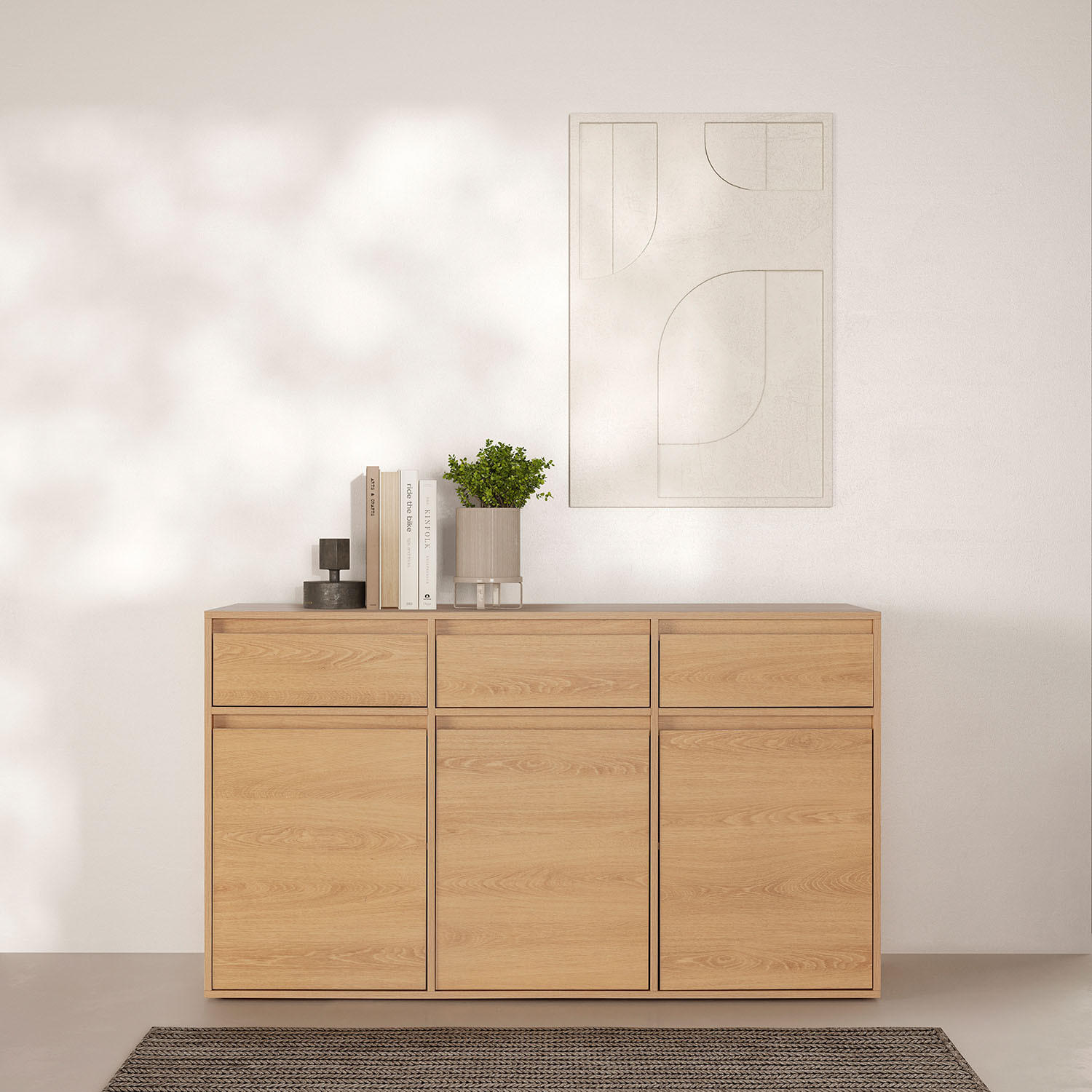 Thumbnail - Xxxl Sideboard, Honigeiche, Holzwerkstoff, Rechteckig, 140x81x40 cm, Wohnzimmer, Kommoden & Sideboards, Sideboards