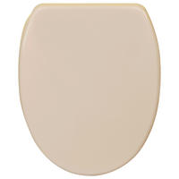 WC-SITZ mit Absenkautomatik & Top Fix Bahamabeige - Beige, Holzwerkstoff (37.7/5.5/48cm) - Sanilo