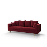 SOFA KRISTI mit Schlaffunktion ITAKA 34 Sofa mit Stauraum - Rot, Textil (90/87/230cm) - Bedante