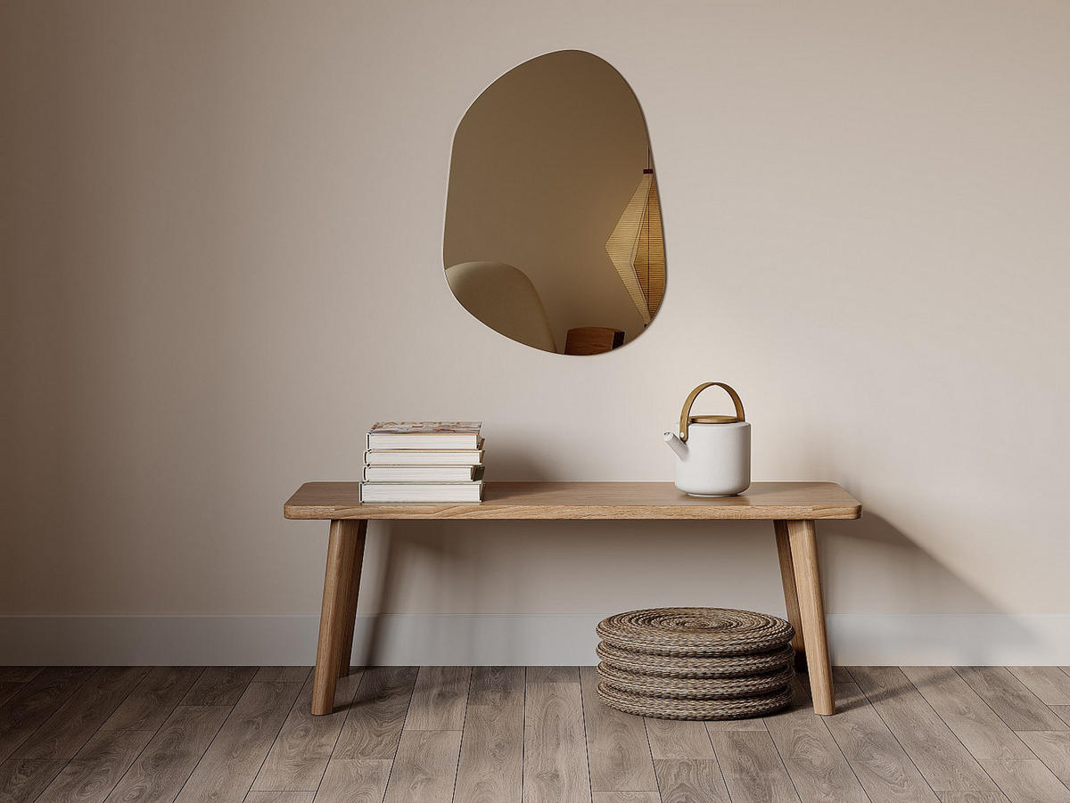 WANDSPIEGEL - 50 cm x 1 cm - Holz, Platte - Transparent - GUILINO - Transparent, Holz (50/68/1cm) - Vente-Unique
