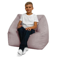 SITZSACK-SESSEL Bambino 55/60/55 cm, weicher Cord 380 g/m², mit Griff & Seitentasche, Rosa - Pink, Textil (55/55/60cm) - Dreamroots