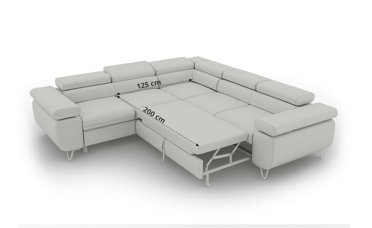 ECKSOFA QUADRO L - Anthrazit Velvet - Links Seite - Anthrazit/Schwarz, Textil/Metall (269/269cm) - MKS
