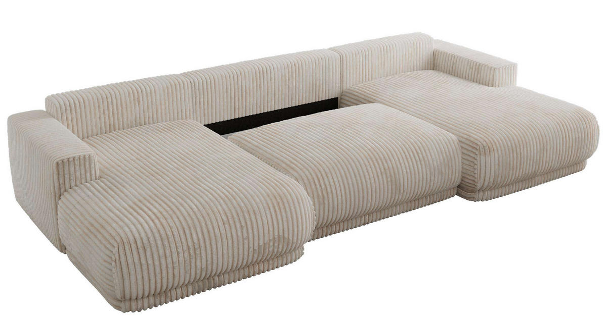 SEDACIA SÚPRAVA RINA U Béžová Menčester - čierna/béžová, textil/plast (360/85/170cm) - MKS